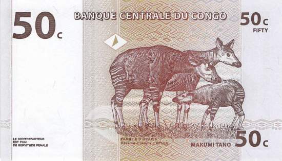 Kongo p.84A-2 50 Centimes 1997